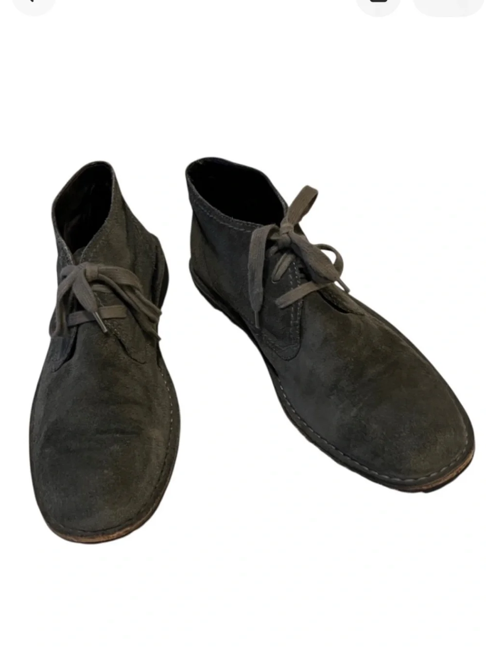 John Varvatos Dark Gray Suede Leather Men's Lace Up Ankle Boots Shoes Sz 11